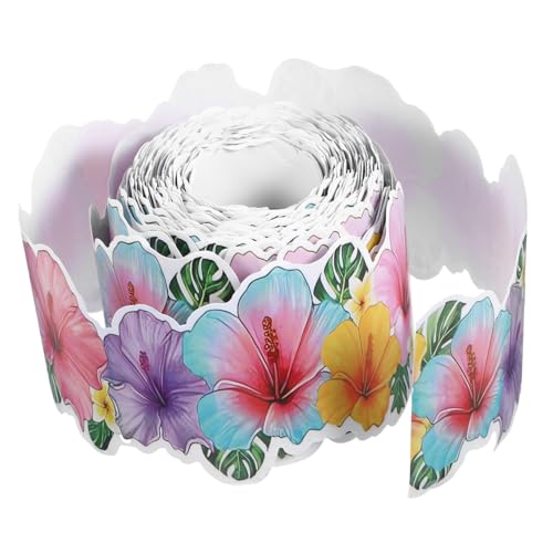 ASAKKURA Grenzpapier Pastellrand Blattgrenze Für Bulletin Board Tropisch Blumen-pinnwanddekorationen Pinnwandbaum Klassenzimmer-rand Bulletin-grenzen Blumen-pinnwand-rand Blumenrand Violett von ASAKKURA