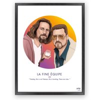 The Dude Poster - Big Lebowski Illustration Dudeism Portrait Digitaldruck Zitat Wandkunst Heimdekoration von ASAPCreativeStudio