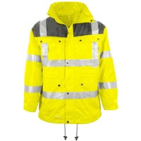 Asatex Prevent Warnschutzparka heraustrennbares Steppfutter 3150 Gr. l neongelb/grau von PREVENT