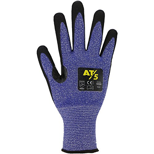 ASATEX Schnittschutz-Handschuh 5099, blau/schwarz, Gr. 6 (10 Paar) von ASATEX