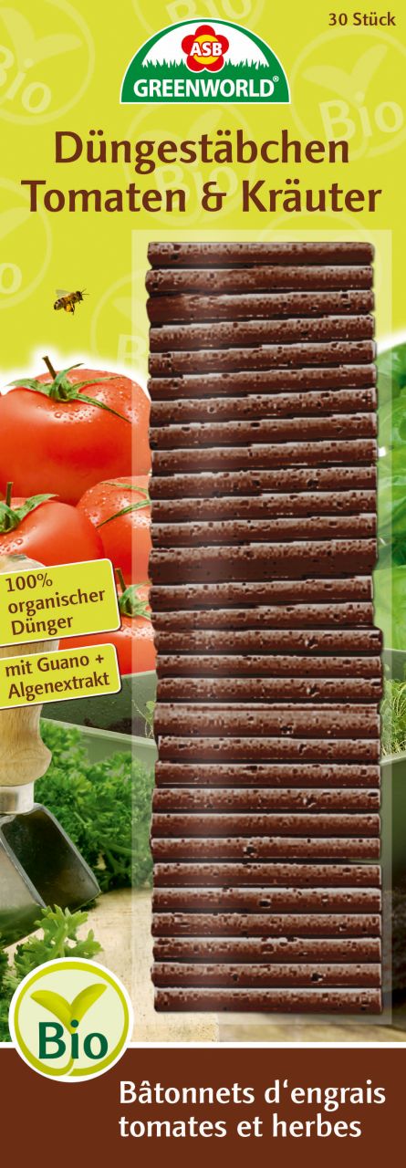 ASB Greenworld Bio Tomaten- und Kräuter Düngestäbchen 30 Stück von ASB Greenworld