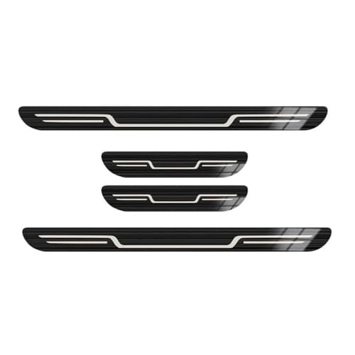ASBHFC 4 Stück Einstiegsleisten für Dacia Bigster (2025-2025 2026),Edelstahl Schutzleisten, Kratzfest & Selbstklebend, Türschutz für Vordere & Hintere Türen, Zierleiste für Willkommenspedal,A von ASBHFC