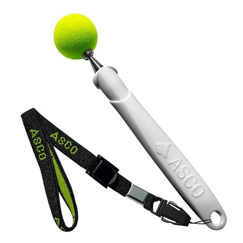 ASCO Target Stick - Target Stab für Hunde Katzen Targettraining - Targetstick ausziehbar mit Softball - Edelstahl Targetstab mit Teleskopfunktion, weiß von ASCO