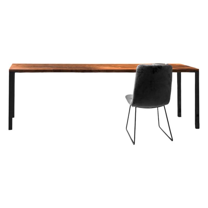 Esstisch Ferro Line 220x90 Nussbaum Geölt Rustikal Gestell Schwarz Esstisch Ferro Line 220x90 Nussbaum Geölt Rustikal Gestell Schwarz von ASCO