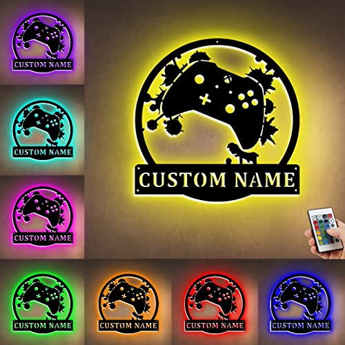 ASD Jewerly Personalisierte Metall Game Raum Game Controller Gaming Neon Wandleuchte, Benutzerdefinierte Game Tag Name Neon Licht Zeichen, Game Geschenke für Game Zone Party Kids Boy's Room ASD Jewerly Personalisierte Metall Game Raum Game Controller Gaming Neon Wandleuchte, Benutzerdefinierte Game Tag Name Neon Licht Zeichen, Game Geschenke für Game Zone Party Kids Boy's Room von ASD Jewerly