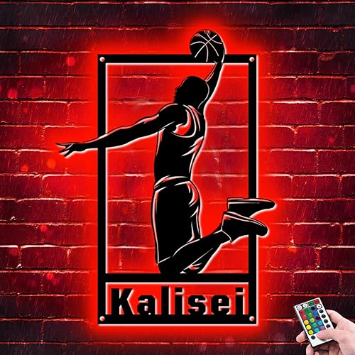 ASD Jewerly Personalisiertes Basketballspieler Metallschild mit LED Licht, individueller Name und Nummer, Basketball Neonschild, Weihnachten, Geburtstag, Basketball Kindergeschenk ASD Jewerly Personalisiertes Basketballspieler Metallschild mit LED Licht, individueller Name und Nummer, Basketball Neonschild, Weihnachten, Geburtstag, Basketball Kindergeschenk von ASD Jewerly