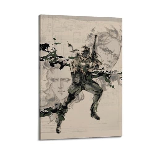 ASDASDHBW Metal Gear Solid 3 Schlangenfresser-Spiel-Poster, dekoratives Gemälde, Leinwand, Wandposter und Kunstdruck, moderne Familienschlafzimmer-Dekoration, Poster, 20 x 30 cm von ASDASDHBW