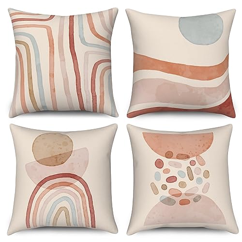 ASDCXZ Boho Kissenbezug 40x40 cm 4er Set, Modern Abstrakt Kunst Boho Sonne Linie Beige Dekokissen Kissenbezüge Kissenhülle Waschbar Polyester Flachs Textil Polster Kopfkissenbezug Kissen Bezug ASDCXZ Boho Kissenbezug 40x40 cm 4er Set, Modern Abstrakt Kunst Boho Sonne Linie Beige Dekokissen Kissenbezüge Kissenhülle Waschbar Polyester Flachs Textil Polster Kopfkissenbezug Kissen Bezug von ASDCXZ