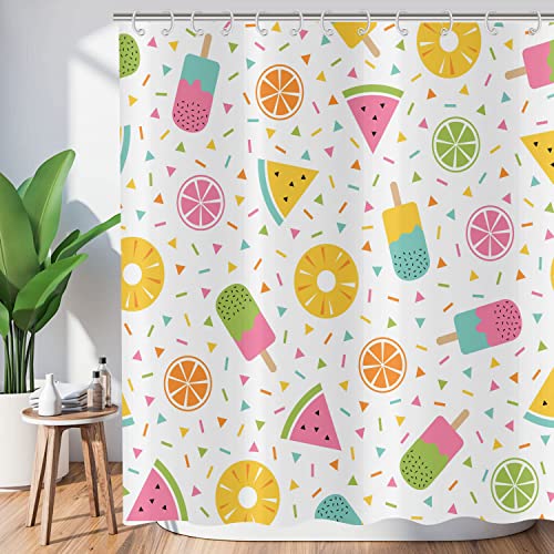 ASDCXZ Duschvorhang Sommer 180x200 cm, Sommer Erfrischend Kinder Niedlicher Zitrone EIS Bunt Waschbar Duschvorhänge Antischimmel Polyester Textil Wasserdicht Vorhang für Badewanne mit 12 Haken ASDCXZ Duschvorhang Sommer 180x200 cm, Sommer Erfrischend Kinder Niedlicher Zitrone EIS Bunt Waschbar Duschvorhänge Antischimmel Polyester Textil Wasserdicht Vorhang für Badewanne mit 12 Haken von ASDCXZ