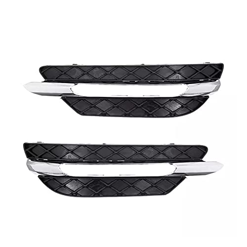 ASDFGHJK KANGYEBAIHUODIAN DRL Linker Front-Stoßfänger-Grill-Tagfahrlicht-Lampe-Abdeckung for Mercedes-Benz C-Klasse W204 2011-2013 2048851353 (Color : Chrome Black) von ASDFGHJK