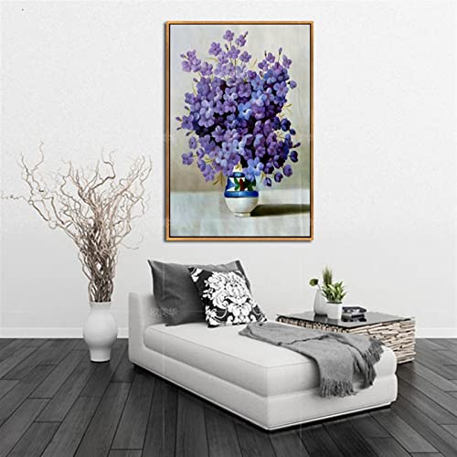 ASDFGHT Wall Decoration Moderne Bunte Vase Blume Abstraktes Ölgemälde Dekoratives Wandbild, Esszimmer Wohnzimmer Veranda Hängende Malerei Kunstmalerei (Color : B, Size : 60x80x4cm) von ASDFGHT