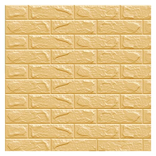 ASDFGHT Wandfliesen Selbstklebend 70x77cm Schalldämmung und Wärmedämmung Dreidimensionale Selbstklebende 3mm Schaumstoff Ziegelwand Renovieren Aufkleber (Farbe : F, Größe : 70X77CM) von ASDFGHT