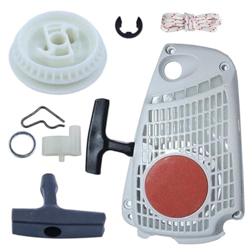 ASDGH Rückstoß-Seilzugstarter, for STIHL, MS192T MS193T mit Riemenscheiben-Seilgriff-Klinkensatz 1137 080 2100 Rücklaufstarterseil von ASDGH