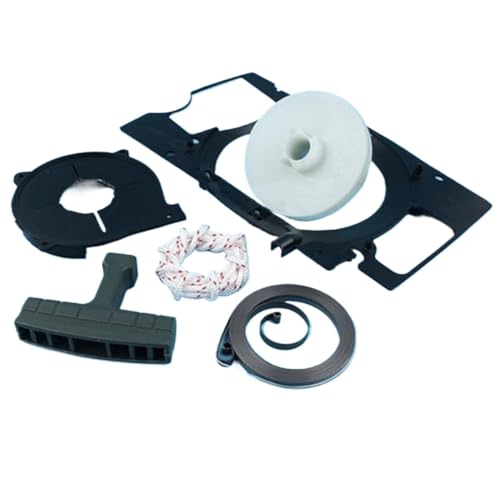ASDGH Rückstoßstarter-Riemenscheiben-Federgriff-Griffseil-Schwungrad-Luftleiter-Kit, for Husqvarna, 61268272 XP-Kettensäge Rücklaufstarterseil von ASDGH