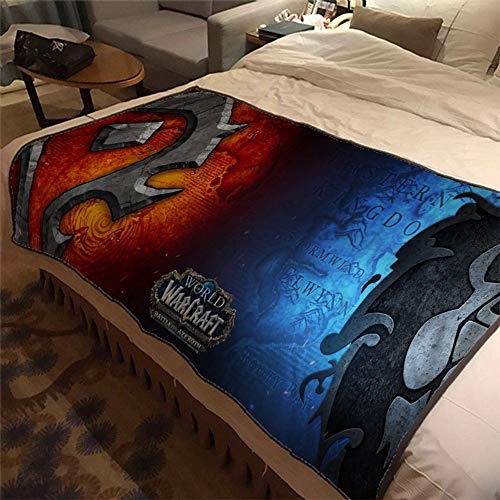 ASDIWON World of Warcraft Flanelldecke für Sofa, Bett, warm, weich, geeignet für Klimaanlage, Decke, Nickerchen, 150 x 200 cm von ASDIWON