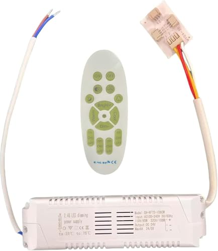LED Trafo LED Transformator 230V auf 24V LED Treiber Netzteil, kein LED-Flimmern, kein Transformator-Rauschen, LED Niedervolttrafo (SH-RF72-108CW-140CM) von ASDMD