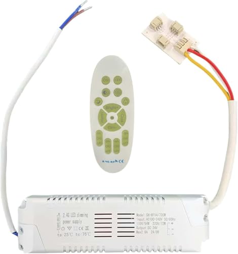LED Trafo LED Transformator 230V auf 24V LED Treiber Netzteil, kein LED-Flimmern, kein Transformator-Rauschen, LED Niedervolttrafo (SN-RF54/72CW-90/105CM) von ASDMD