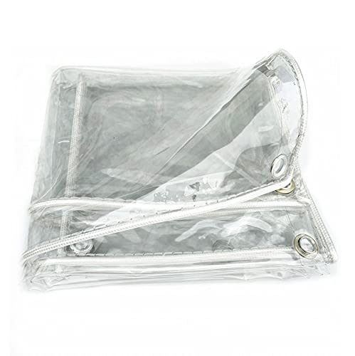 ASDQWER wasserdichte Transparente PVC Plane Mit Ösen,Wetterfeste Plane Strapazierfähige Vordächer Faltbar Aus Metallknopfloch Für Den Außen-Terrasse, Benutzerdefinierte Größe,1x4.5m/3.2x14.7ft von ASDQWER