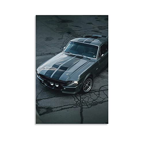 ASDSA Auto-Poster 1967 Ford Mustang Shelby Gt500 Leinwand-Kunst-Poster und Wand-Kunstdruck, modernes Familien-Schlafzimmer-Dekor-Poster, 60 x 90 cm von ASDSA