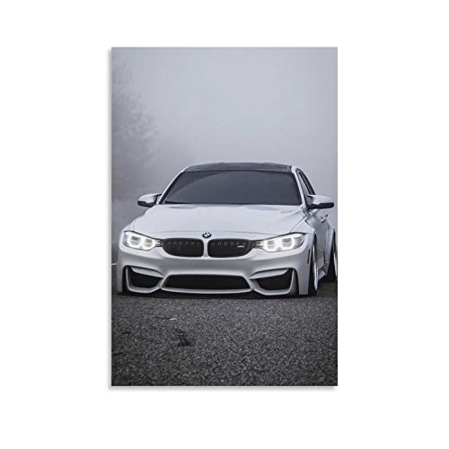 ASDSA Auto-Poster BMW F80 M3, weißes Leinwand-Kunstposter und Wandkunstdruck, modernes Familienschlafzimmer-Dekor-Poster, 60 x 90 cm von ASDSA