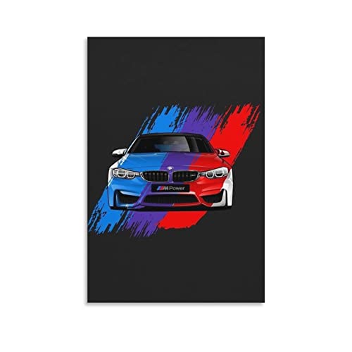 ASDSA Auto-Poster BMW M4 Kunstmalerei Poster Dekorative Malerei Leinwand Wandkunst Wohnzimmer Poster Schlafzimmer Gemälde 40 x 60 cm von ASDSA