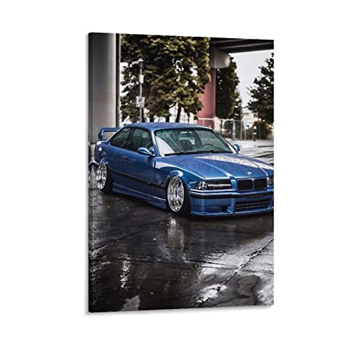 ASDSA Auto-Poster Bmw E36 M3, dekoratives Gemälde, Leinwand, Wandkunst, Wohnzimmer, Poster, Schlafzimmer, Gemälde, 30 x 45 cm, 12x18inch(30x45cm) von ASDSA