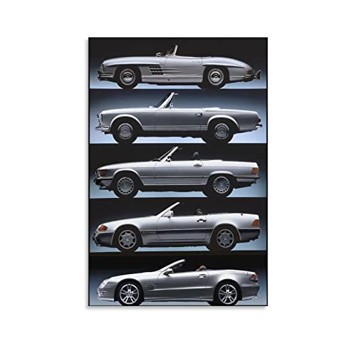 ASDSA Auto-Poster We Drive 50 Years Of Mercedes-benz Sl Roadsters Leinwand-Kunstposter und Wandkunstdruck, modernes Familienschlafzimmerdekor-Poster, 40 x 60 cm von ASDSA