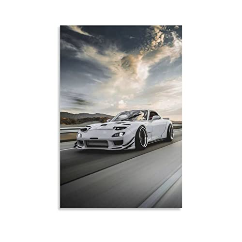 ASDSA JDM-Auto-Poster, Mazda RX-7, dekoratives Gemälde, Leinwand, Wandkunst, Wohnzimmer, Poster, Schlafzimmer, Gemälde, 40 x 60 cm von ASDSA