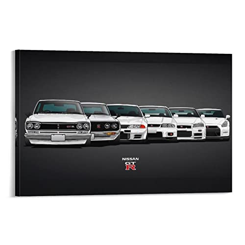 ASDSA JDM-Auto-Poster, Nissan Skyline GTR, Leinwand-Kunst-Poster und Wandkunst-Bild, modernes Familien-Schlafzimmer, Deko-Poster 30 x 45 cm von ASDSA