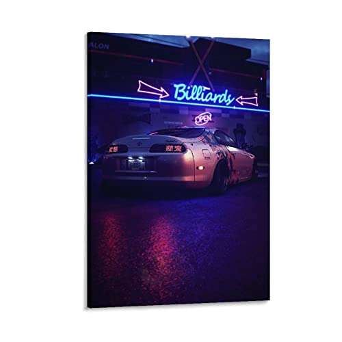 ASDSA JDM-Auto-Poster, Toyota Supra MK4, dekoratives Gemälde, Leinwand, Wandkunst, Wohnzimmer, Poster, Schlafzimmer, Gemälde, 40 x 60 cm von ASDSA