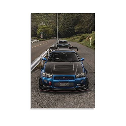 ASDSA JDM-Auto-Poster Nissan Skyline R34 Gtr Leinwand-Kunst-Poster und Wandkunst-Bilddruck, modernes Familien-Schlafzimmer-Dekor, Poster, 30 x 45 cm ASDSA JDM-Auto-Poster Nissan Skyline R34 Gtr Leinwand-Kunst-Poster und Wandkunst-Bilddruck, modernes Familien-Schlafzimmer-Dekor, Poster, 30 x 45 cm von ASDSA
