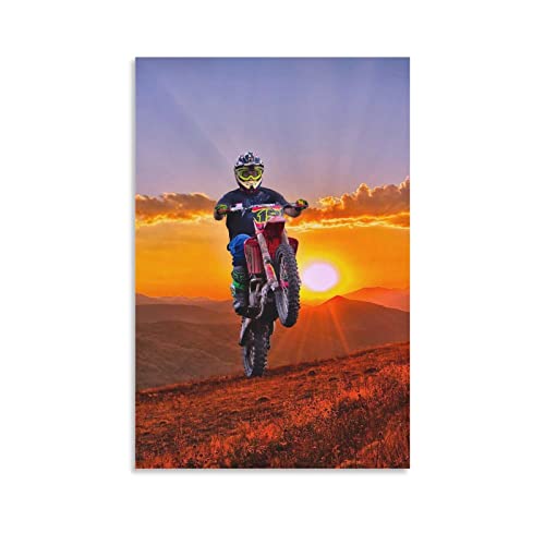 ASDSA Motocross-Poster Dirt Bike Poster Poster Dekorative Malerei Leinwand Wandkunst Wohnzimmer Poster Schlafzimmer Malerei 30 x 45 cm von ASDSA