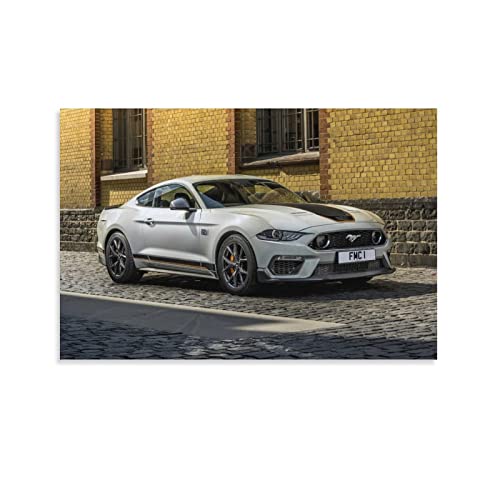 Auto-Poster, Ford Mustang Mach 1, Leinwand-Kunstposter und Wandkunst, Bild, modernes Familien-Schlafzimmer, Dekor-Poster, 60 x 90 cm von ASDSA