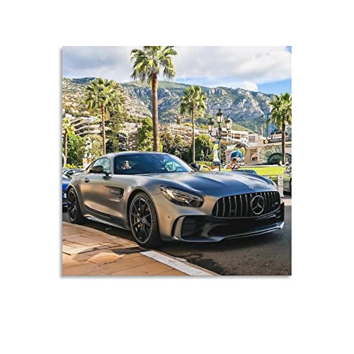 Auto-Poster, Mercedes Amg GT, Leinwandkunst, Poster und Wandkunst, modernes Familien-Schlafzimmer, Dekor-Poster, 70 x 70 cm von ASDSA