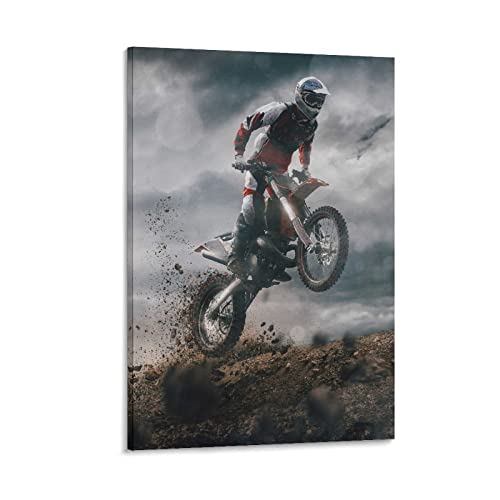 Motocross Poster, Dirt Bike, Poster, dekoratives Gemälde, Leinwand, Wandkunst, Wohnzimmer, Schlafzimmer, Gemälde, 40 x 60 cm von ASDSA
