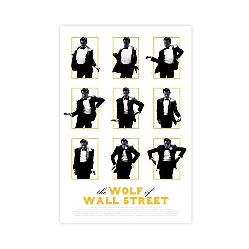 ASDSF Filmposter "The Wolf of Wall Street Leonardo DiCaprio", 1 Leinwand-Poster, Schlafzimmerdekoration, Sport, Landschaft, Büro, Raumdekoration, Geschenk, 40 x 60 cm, ohne Rahmen von ASDSF