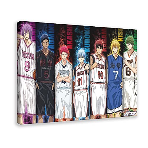 Anime-Poster Kuroko's Basketball 7, Leinwand-Poster, Wandkunst, Dekordruck, Gemälde für Wohnzimmer, Schlafzimmer, Dekoration, 30 x 45 cm, Rahmen: von ASDSF