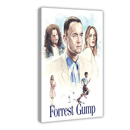 Filmposter Forrest Gump 2, Leinwand, Schlafzimmer, Dekoration, Sport, Landschaft, Büro, Raumdekoration, Geschenk, 40 x 60 cm, Rahmen: von ASDSF