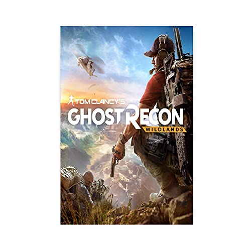 Gaming-Poster Tom Clancy's Ghost Recon 5, Leinwandposter, Schlafzimmer, Dekoration, Sport, Landschaft, Büro, Raumdekoration, Geschenk, 60 x 90 cm, ohne Rahmen: von ASDSF