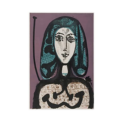 Pablo Picasso Poster Frauen mit Haarnetz Leinwand Poster Wandkunst Dekor Druck Bild Gemälde für Wohnzimmer Schlafzimmer Dekoration 40 × 60 cm Unrahmen: von ASDSF
