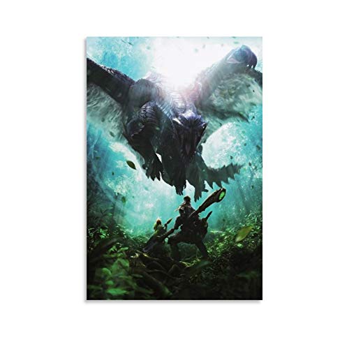 ASDUN Monster Hunter Gore Magala Poster, dekoratives Gemälde, Leinwand, Wandkunst, Wohnzimmer, Poster, Schlafzimmer, Malerei, 30 x 45 cm von ASDUN