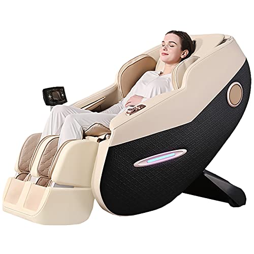 ASEDVG Massage-Schaukelstuhl, Ganzkörper-Liegestuhl mit Shiatsu- und Knetmassage, integrierte Massagerollen, Airbags, Wärmetherapie, Schwarz von ASEDVG