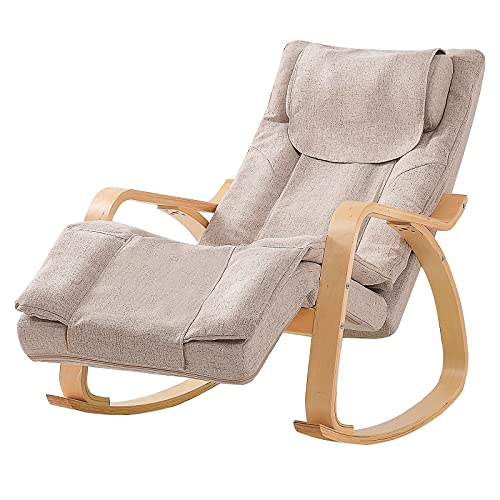 ASEDVG Massagesessel, Schaukel-Massagesessel und Entspannung Shiatsu-Sofa Schaukelliegender Massagestuhl für Körperentspannung, Loungesessel mit Abdeckung, verstellbare Fußstütze von ASEDVG