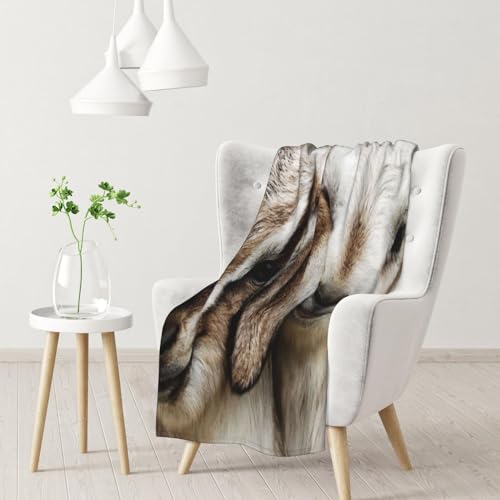 ASEELO 102 x 76 cm Decke Tiere Ziege Fleece Decke Sofa Überwurf für Bett und Couch Reisen von ASEELO