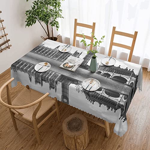 ASEELO 183 x 137 cm Tischdecke London Druck Dekorative Tischdecke Abwischbare Tischdecke für Esstisch und Indoor Outdoor von ASEELO