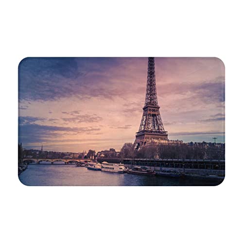 ASEELO 80 x 49 cm Fußmatte Eiffelturm Eingangsteppich Schmutzfänger für drinnen und draußen rutschfest Teppich Barrierematte von ASEELO
