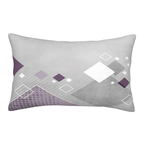 ASEELO Kissen 60 x 40 cm, verschiedene farbige Quadrate, doppelseitiger Druck, Kissenbezüge mit unsichtbarem Reißverschluss, dekorativer Couch-Kissenbezug von ASEELO