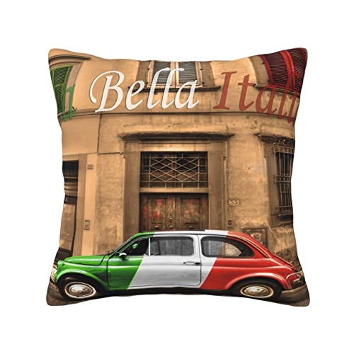ASEELO Kissenbezüge, schönes Italien, doppelseitig, bedruckt, mit unsichtbarem Reißverschluss, dekorativer Couch-Kissenbezug von ASEELO