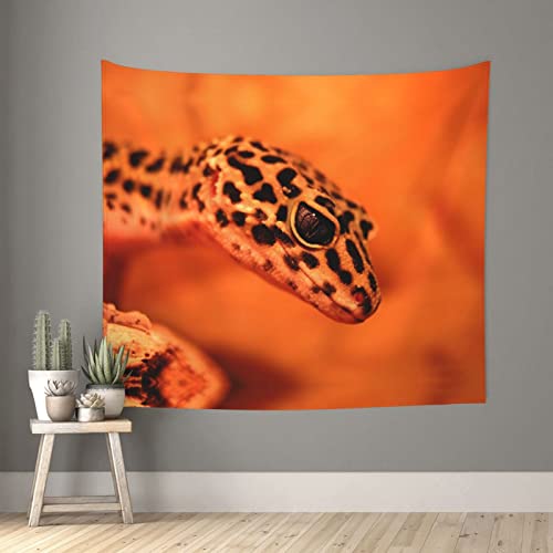 ASEELO Leopard Little Gecko bedruckter Wandteppich, geeignet für Wohn- und Schlafzimmerdekoration von ASEELO