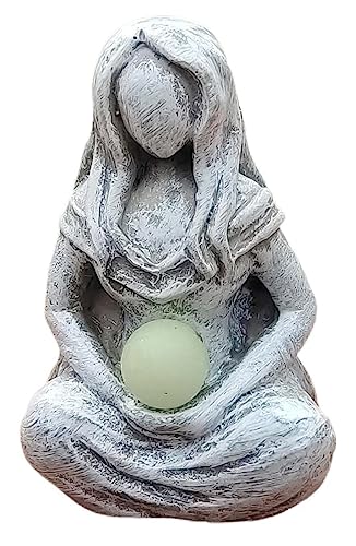 ASEELO Mondgöttin Figuren, Mutter Erde Kunst Statue Statue Ornament, Muttertag Abstrakte Statue Dekor Garten Mond Göttin Statue (B) von ASEELO